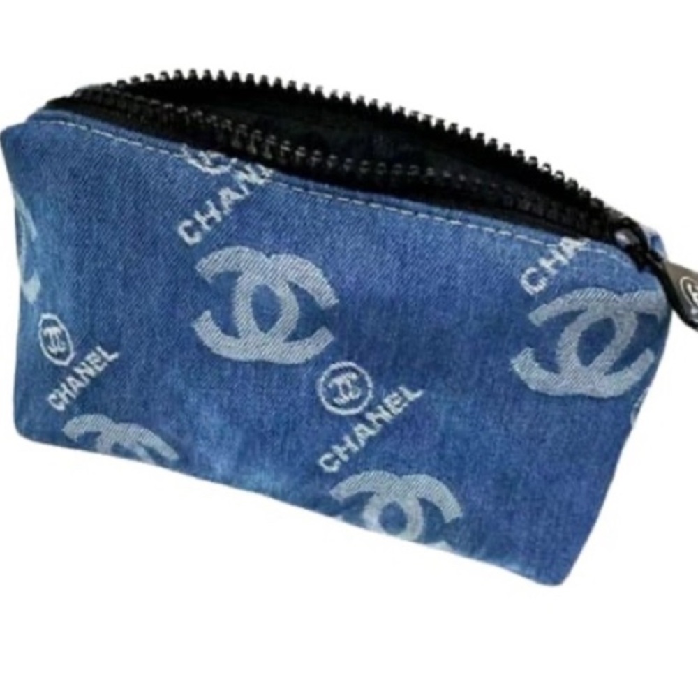 Chanel Blue Denim Pouch